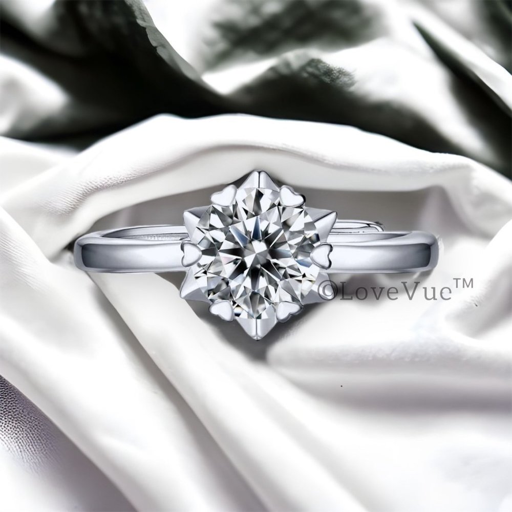 Certified 1ct. t.w. Diamond Star Solitaire Engagement Wedding Ring
